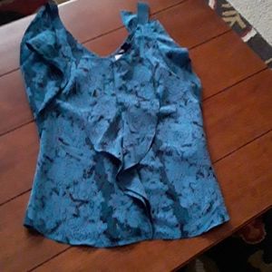 Banana republic ruffle floral tank